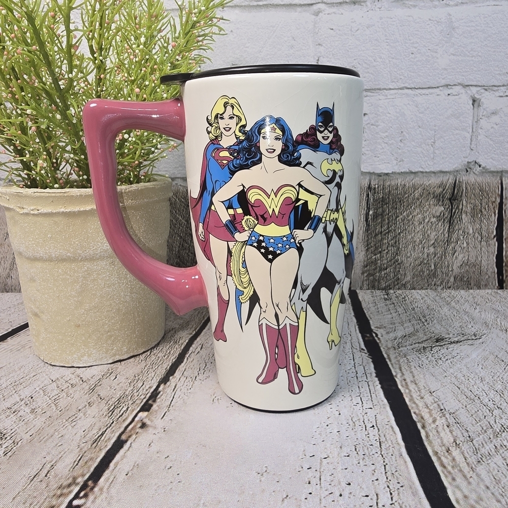 DC Comics Pink and White Wonder Woman Mug